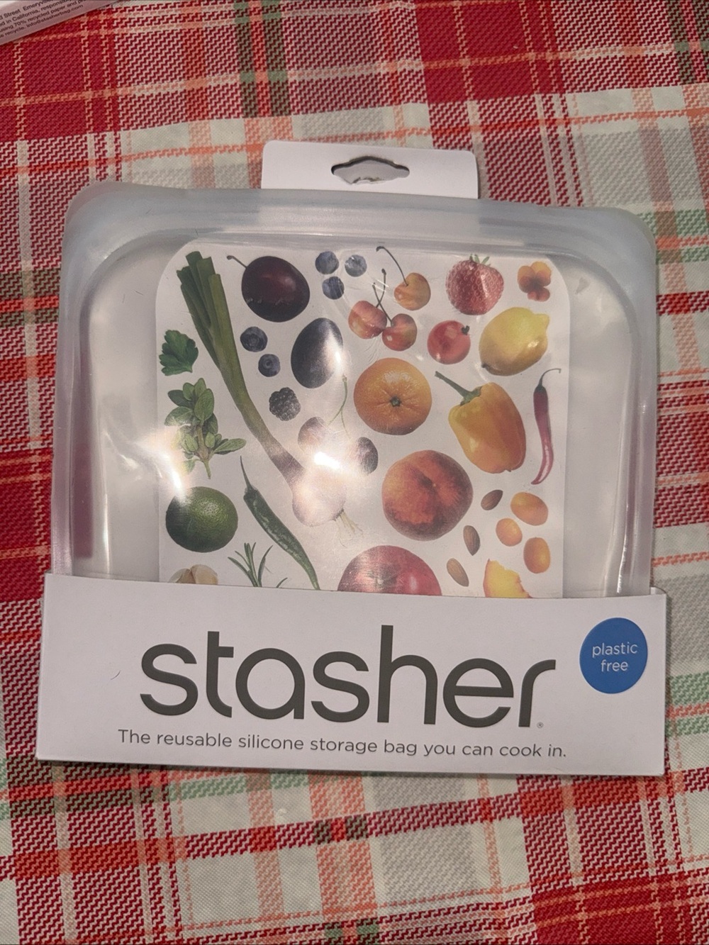 5- New Stasher Reusable Silicone Food Bags -sandwich size - Picture 2 of 3